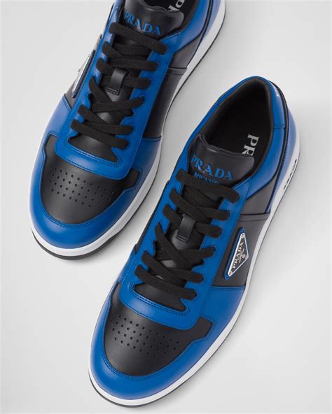 Black/cobalt Blue Downtown Leather Sneakers 